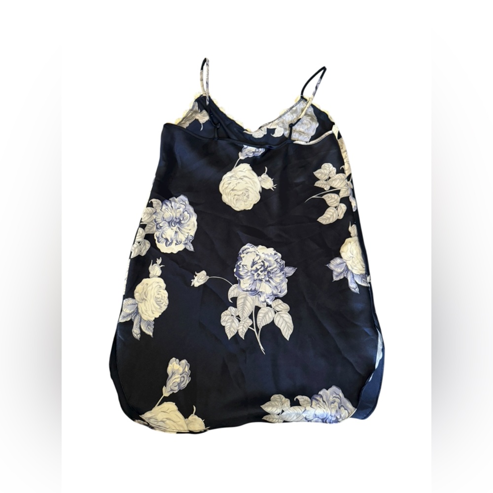 California Dynasty Vintage Floral Black and White Sleepwear Lingere - Picture 4 of 7
